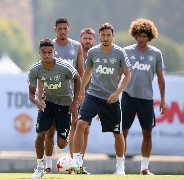 Sao Hollywood thăm buổi tập của MU ảnh 1 Sao Hollywood tham buoi tap cua MU anh 1