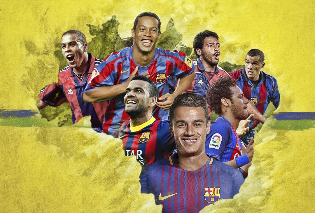 So phan 10 ngoi sao Brazil tung khoac ao Barca hinh anh