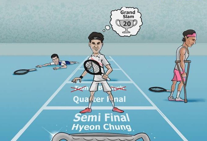 Federer doi dau tai nang tre Han Quoc o ban ket hinh anh