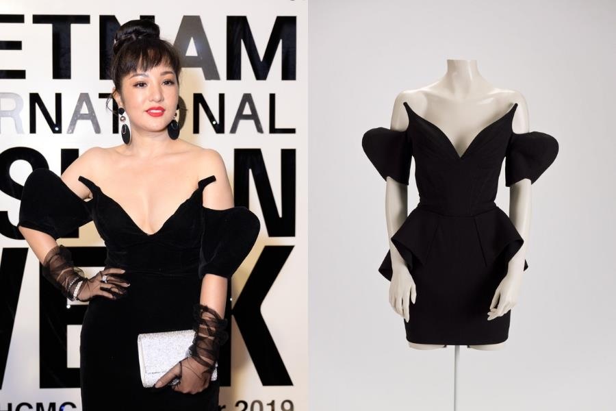 Nghe si Thuy Nga mac dam nhai thiet ke cua Thierry Mugler? hinh anh