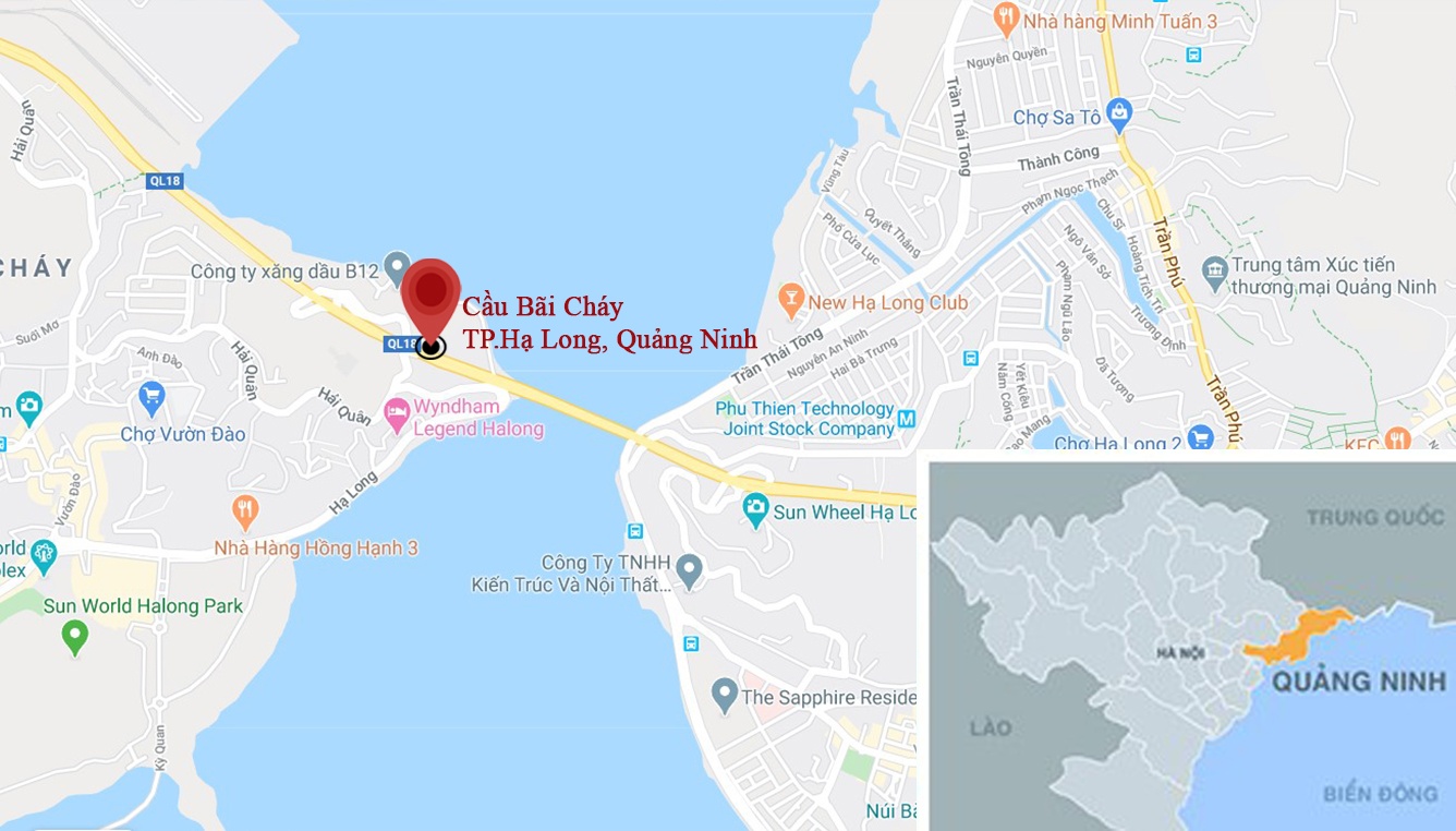 Xe tai mat lai ui bay dai phan cach cau Bai Chay anh 2