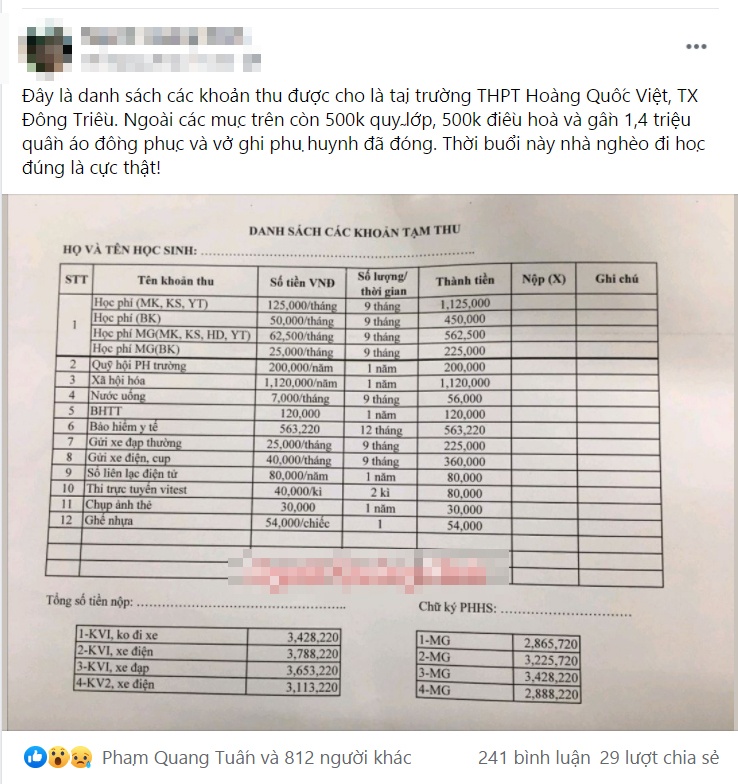 Học phí đầu năm ảnh 1 Hoc phi dau nam anh 1