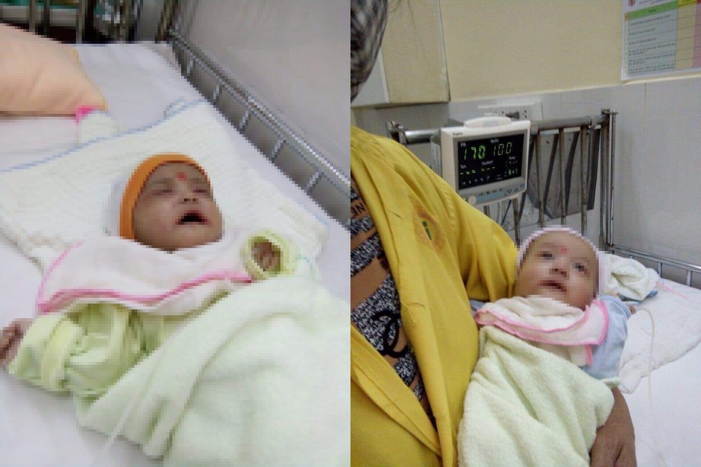 Hai tre so sinh bi bo roi truoc cong chua hinh anh