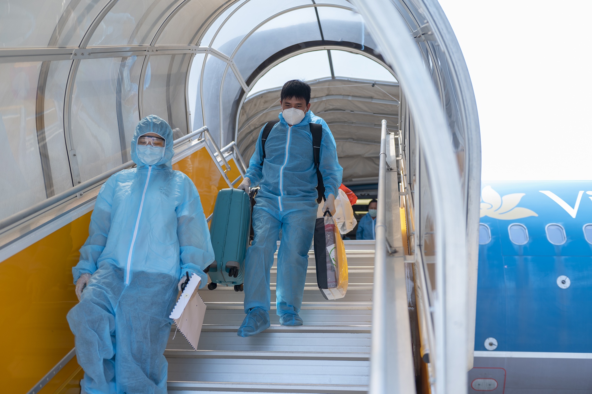 San bay Van Don,  Quang Ninh,  duong bay,  hanh khach,  TP.HCM,  dich Covid-19,  Covid-19 anh 1