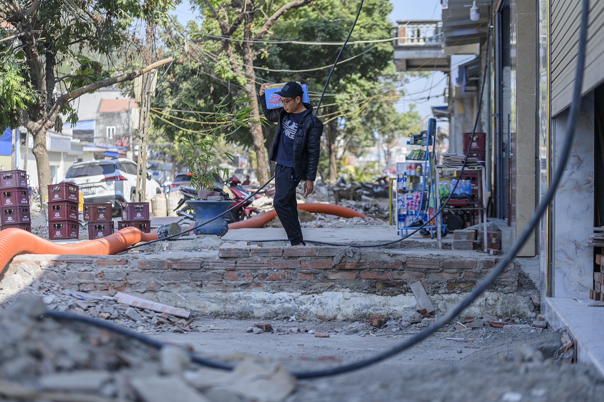 Du an cai tao quoc lo 1.200 ty o Hai Phong ngon ngang, cham tien do hinh anh