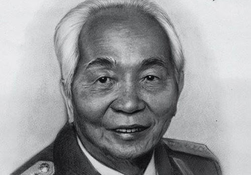 9X ve chan dung Dai tuong Vo Nguyen Giap nhu tranh 3D hinh anh