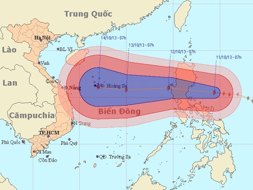 Bao Nari giat cap 13-14 huong vao mien Trung hinh anh