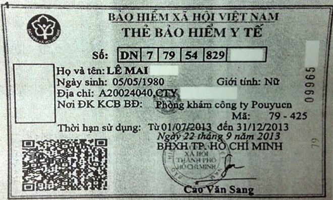 The BHYT cua tre duoi 6 tuoi se co ma vach hinh anh