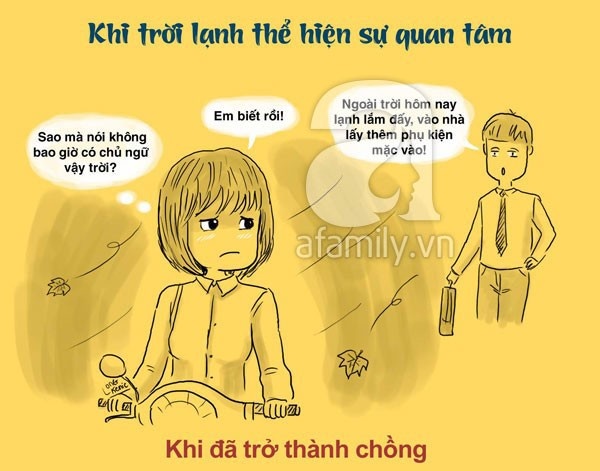 Khi muốn quan tâm, chồng cũng chỉ nhắc vợ kiểu 