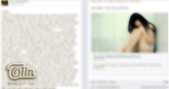 Những dòng tâm sự ẩn chứa nội dung khiêu dâm trên trang 18+.