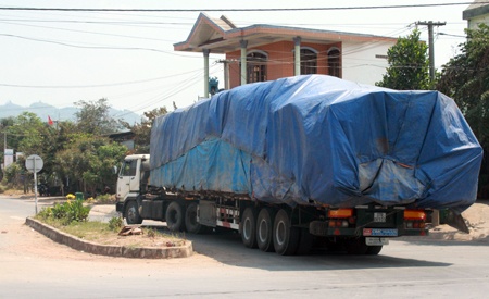 Tại Thị trấn Lao Bảo, những chiếc 