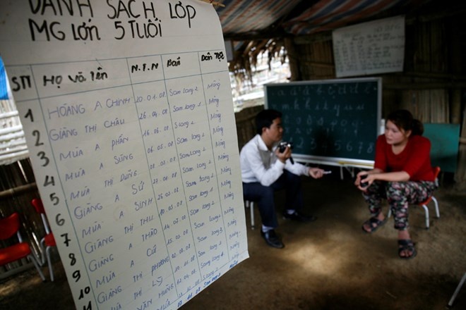 Một năm sau (8-2013) cô có quyết định điều chuyển về Trường Nà Hỳ. Và ở đây, cô giáo Minh đã 