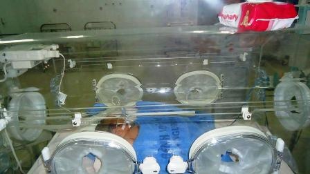 Hiện cháu Trí Dũng đang được nuôi trong phòng chăm sóc đặc biệt tại Bệnh viện Bãi Cháy.