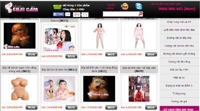 Một trang web công khai bán đồ tế nhị.