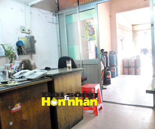 Cửa hàng gas nơi Hinh đang làm lại cuộc đời.  