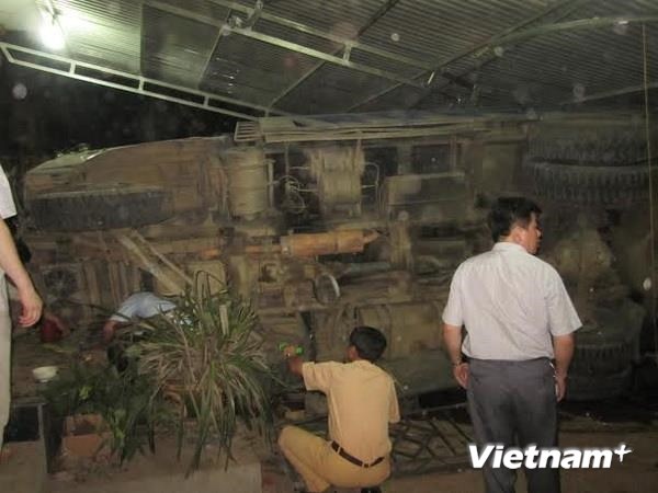 Hiện trường vụ tai nạn.