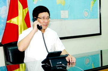 Pho thu tuong Pham Binh Minh dien dam Dai dien Cap cao EU hinh anh