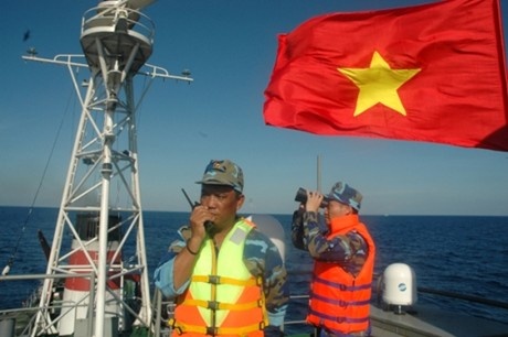 Các chiến sĩ cảnh sát biển làm nhiệm vụ tại Hoàng Sa.