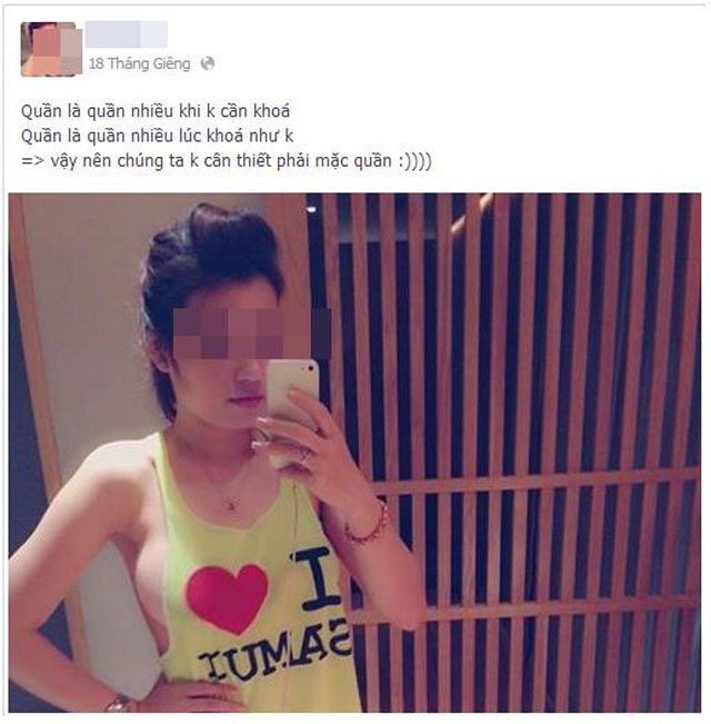 Sau đó, cô nàng này còn tiếp tục đăng tải những bức ảnh khoe thân, khoe vòng 1 đầy tự tin.