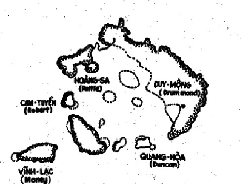 Đảo Vĩnh Lạc và các đảo Cam Tuyền, Duy Mộng, Quang Hà thuộc quần đảo Hoàng Sa của Việt Nam.