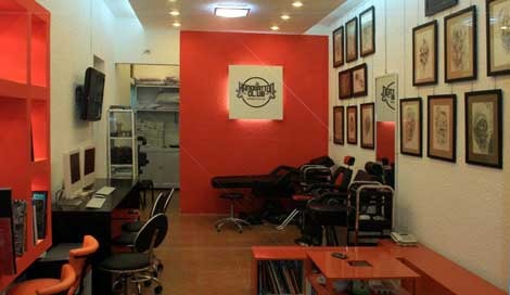 Một phòng xăm nghệ thuật nổi tiếng ở Hà Nội.