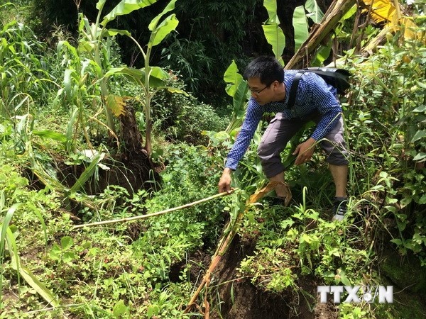 Độ rộng vết nứt lên đến gần 1m.