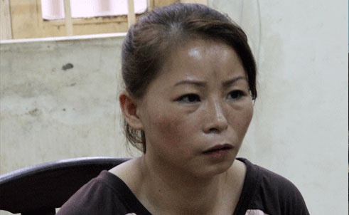 Đoàn Thị Cúc tại cơ quan điều tra.