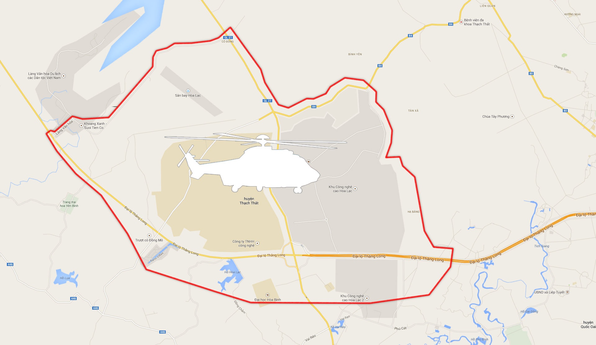 Khu vực máy bay rơi sáng 7/7.