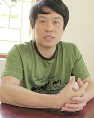 Giang Lê Huấn khi mới bị bắt.