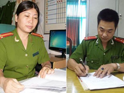 Trung tá Nguyễn Thị Hồng Thanh và Thượng uý Mai Xuân Trường gặp không ít tình huống hài hước trong đời làm trinh sát.