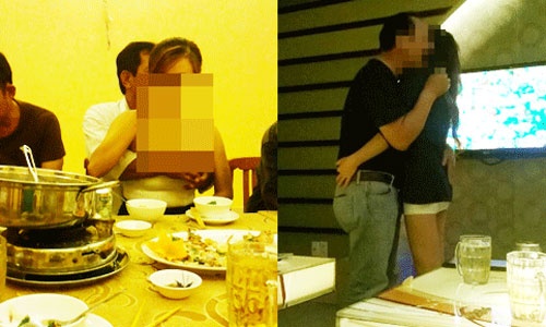 Cử chỉ “thân thiết thái quá” giữa khách và nhân viên phục vụ.