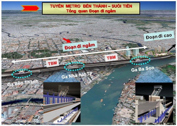 Dong tho xay dung tuyen metro ngam Ben Thanh – Suoi Tien hinh anh