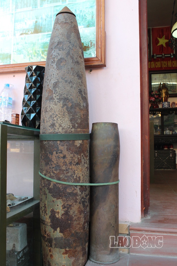 Những quả bom ông sưu tập được như muốn nói lên sự dũng cảm, kiên cường của đồng đội trước sự công phá, xâm lược vô cùng ác liệt của kẻ thù.