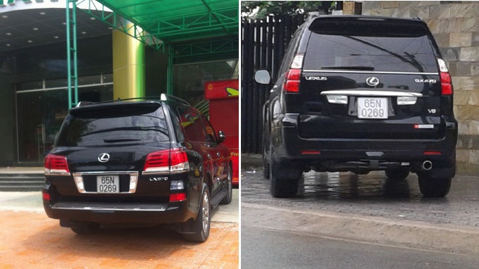 2 xe bac ty chung bien so: Lexus LX 570 xai bien so gia hinh anh