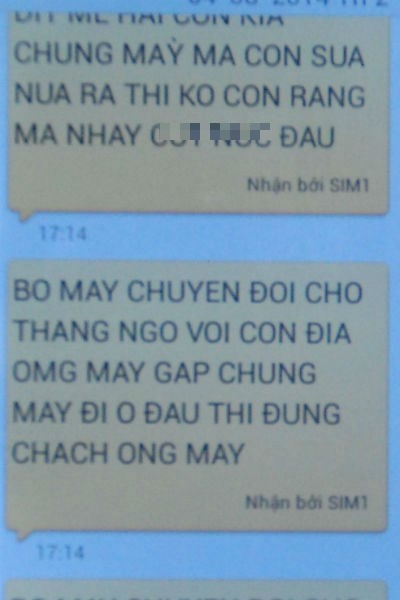 Những nội dung tin nhắn 