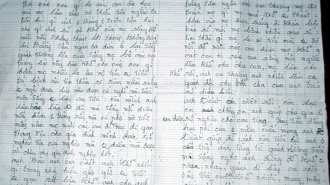 Bức thư của chị Mỹ Nhân. 