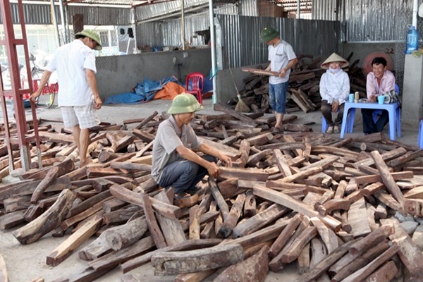Mọi hoạt động tại chợ gỗ Phù Khê đều do Hưng “sóc” điều hành.