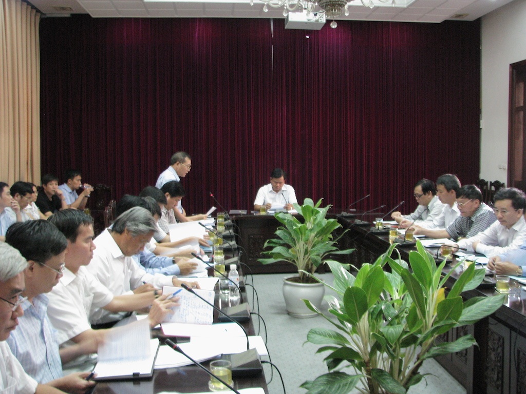 Bộ trưởng Đinh La Thăng chủ trì cuộc họp cải cách thủ tục hành chính chiều 25/8.