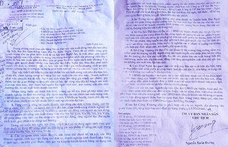 Chu tich UBND tinh Nghe An cung keu goi uong bia hinh anh