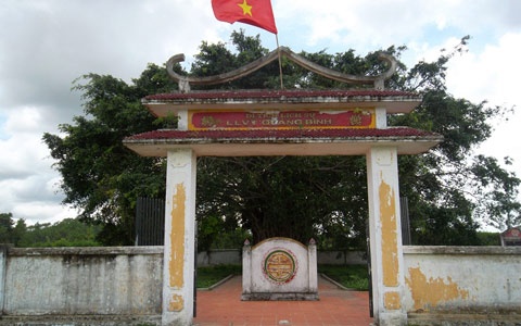 Toàn cảnh khu di tích lịch sử LLVT tỉnh Quảng Bình ở xã Văn Thủy.