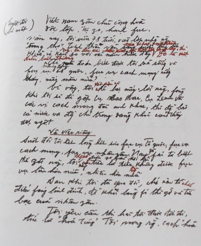 Bản Di chúc của Chủ tịch Hồ Chí Minh.