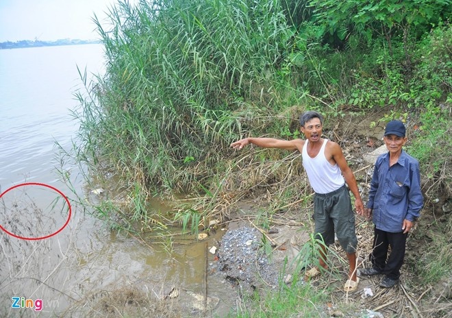 Vị trí phát hiện thi thể Lê Thị Thanh Huyền.