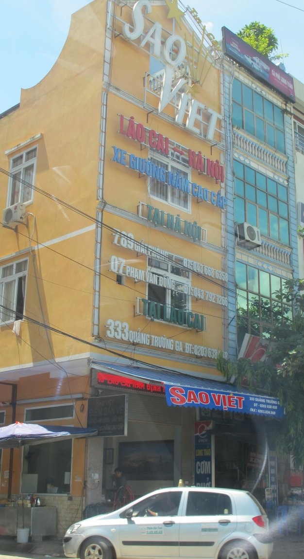 Văn phòng Hãng xe Sao Việt tại thành phố Lào Cai.