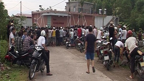 Hiện trường vụ việc được phong tỏa.