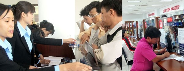 Đăng ký làm thẻ khách hàng ở quầy lễ tân.