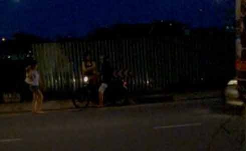 Gái mại dâm trên đường Trần Não.