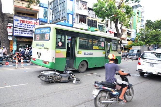 Hiện trường vụ tai nạn.