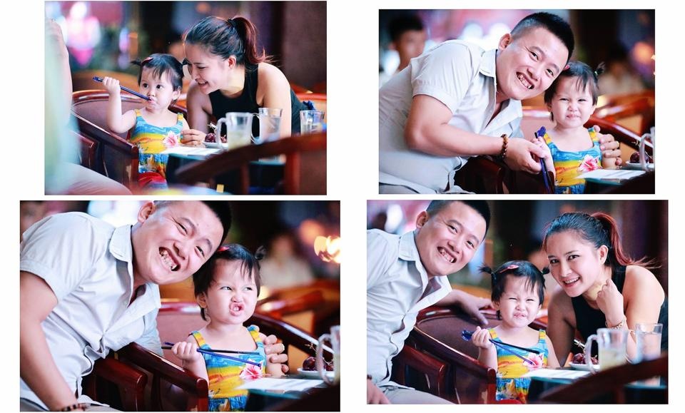 Bé H cùng bố mẹ. Câu chuyện về bé H được chia sẻ trên cộng đồng mạng đã khiến nhiều người xót thương.