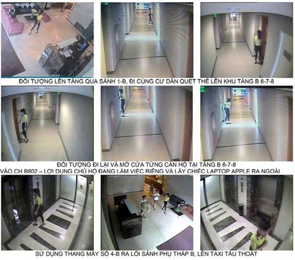 Cô gái bị tình nghi gây ra vụ trộm ở chung cư Sky City.
