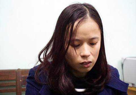 Đối tượng Thùy tại cơ quan điều tra (Ảnh: ANTĐ).